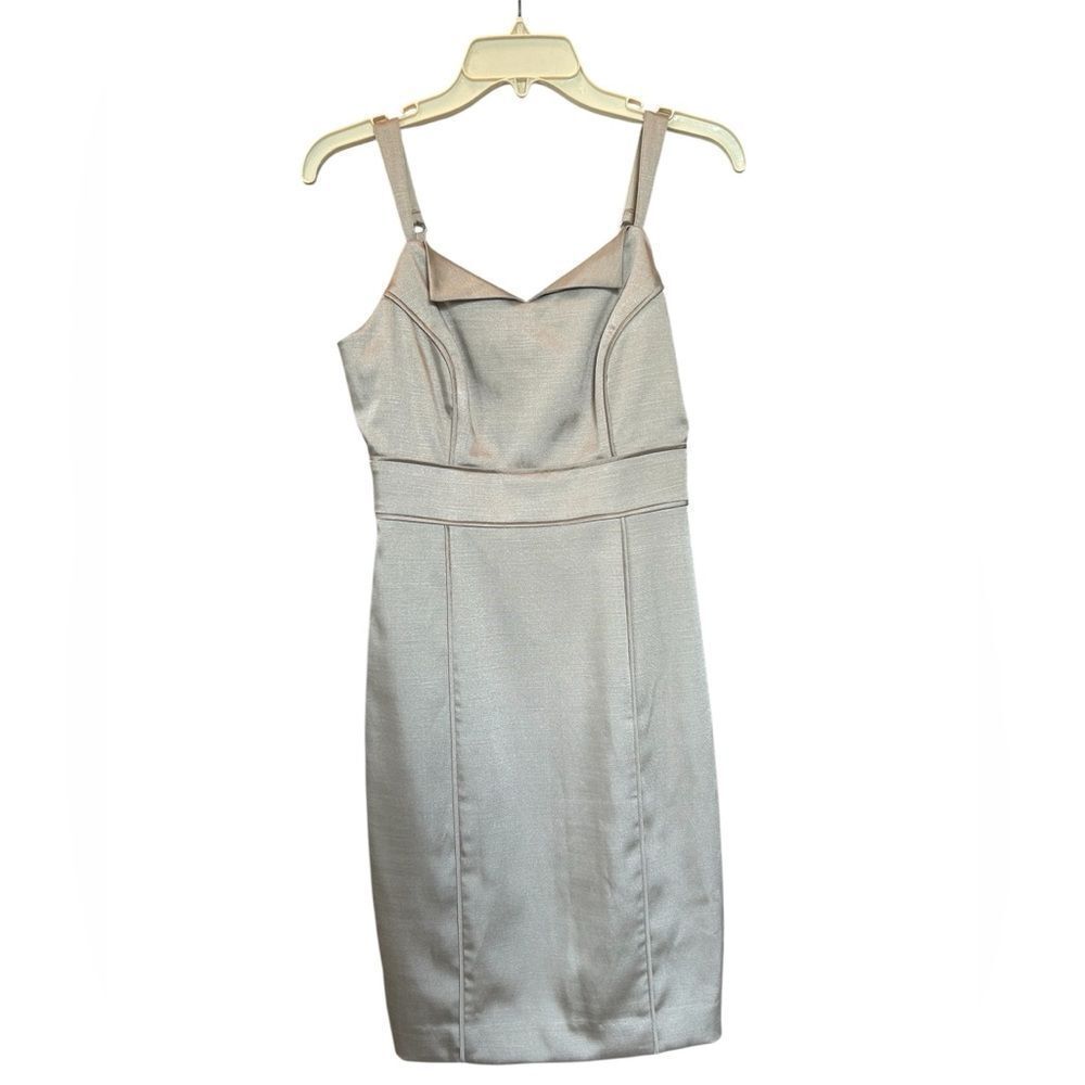 Guess by Marciano Bodycon Tan Sleeveless Apron Bodice Dress Sz 2